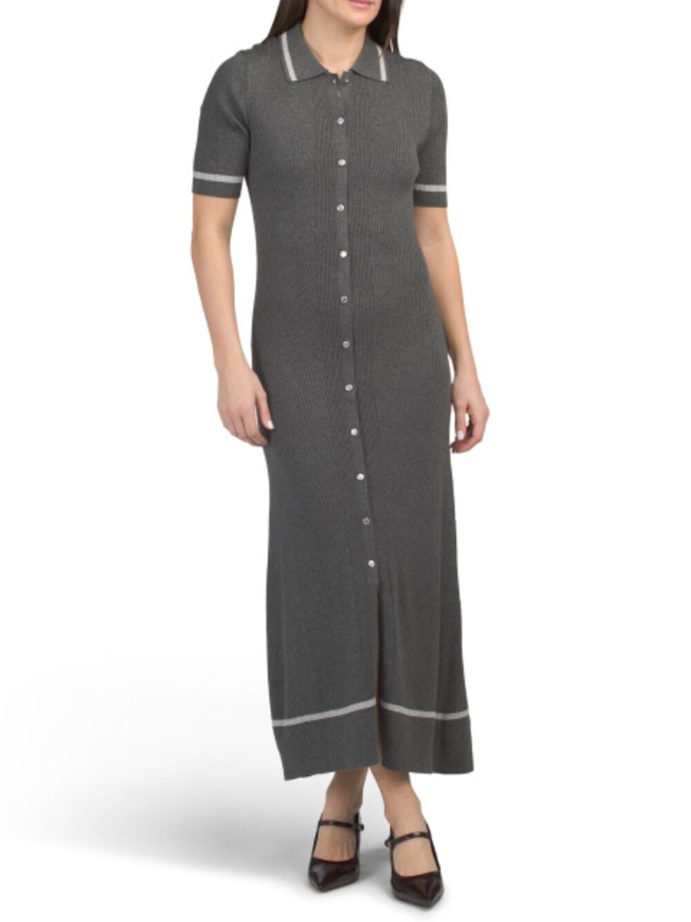 RAG & BONE Kassy Tipped Maxi Polo Dress